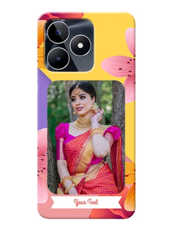 Custom Realme C53 Mobile Covers: 3 Image With Vintage Floral Design