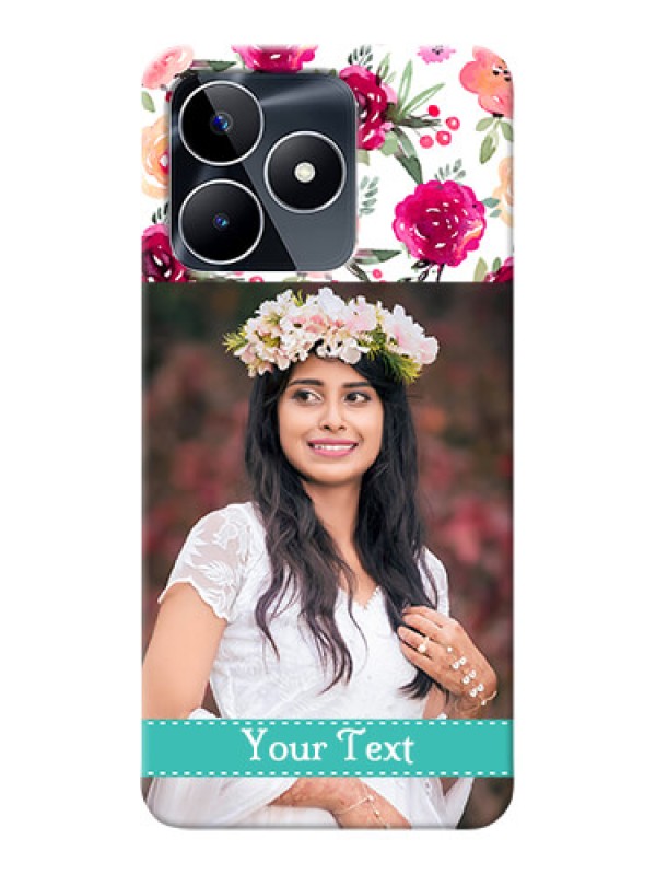 Custom Realme C53 Personalized Mobile Cases: Watercolor Floral Design