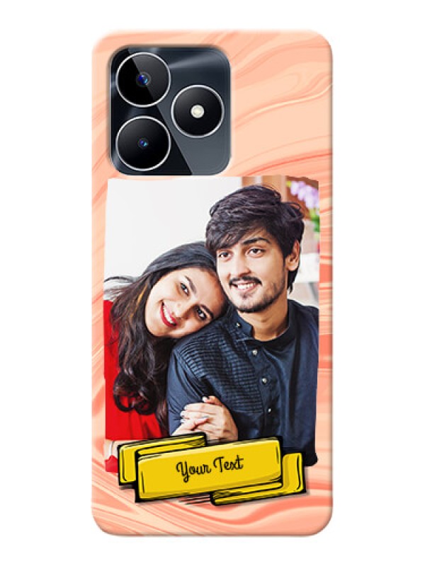 Custom Realme C53 Customized Phone Cases: Marble Texture Design