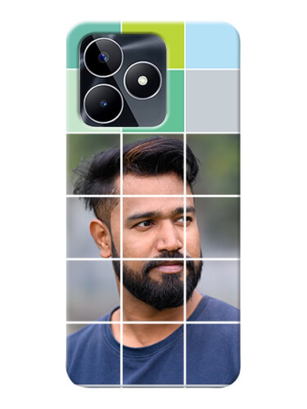 Custom Realme C53 personalised phone covers with white box pattern