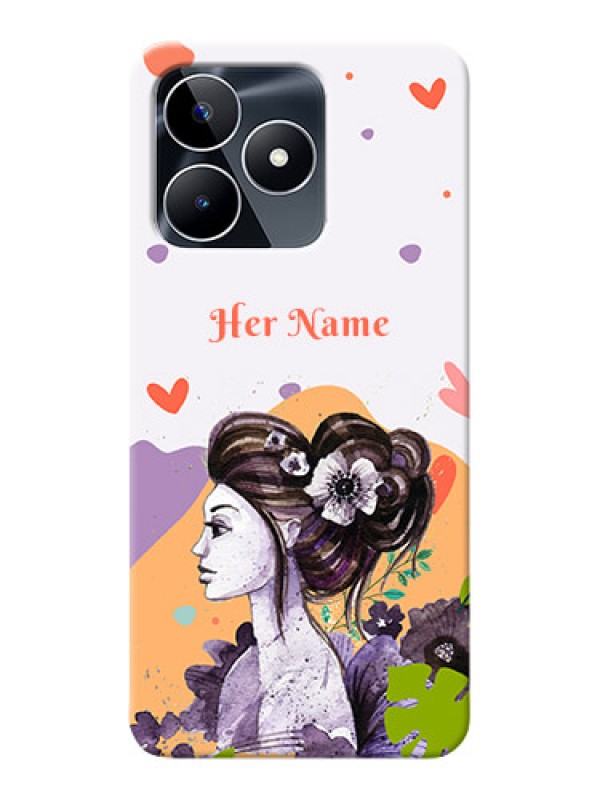 Custom Realme C53 Personalized Phone Case with Woman And Nature Design