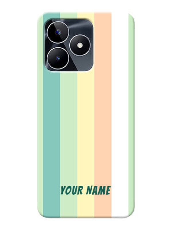 Custom Realme C53 Photo Printing on Case with Multiwithcolour Stripes Design