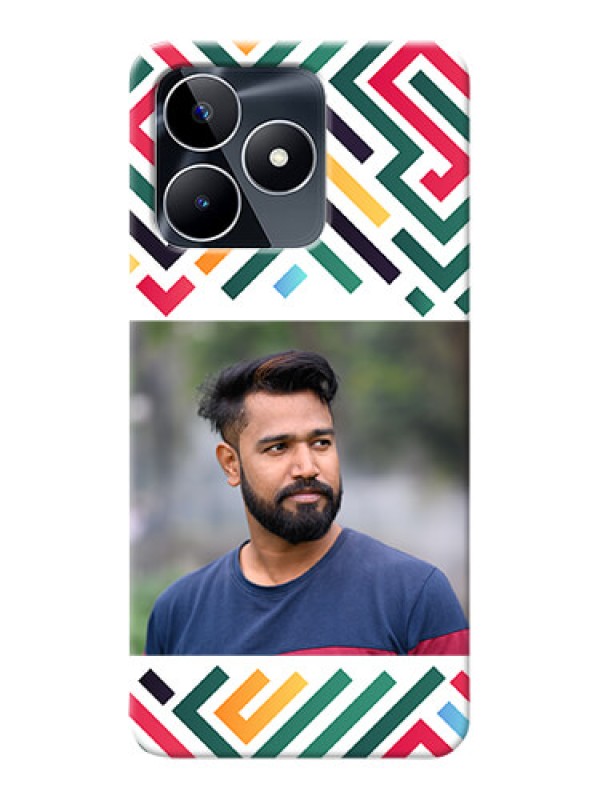 Custom Realme C53 Personalized Phone Case with Colorful Maze Pattern Design