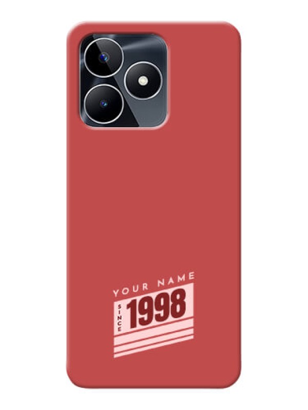 Custom Realme C53 Custom Phone Case with Red custom year of birth Design