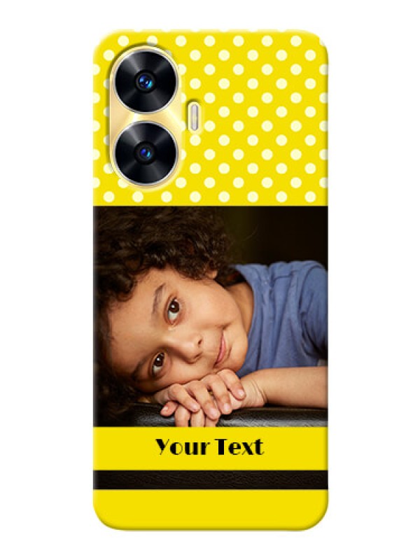 Custom Realme C55 Custom Mobile Covers: Bright Yellow Case Design