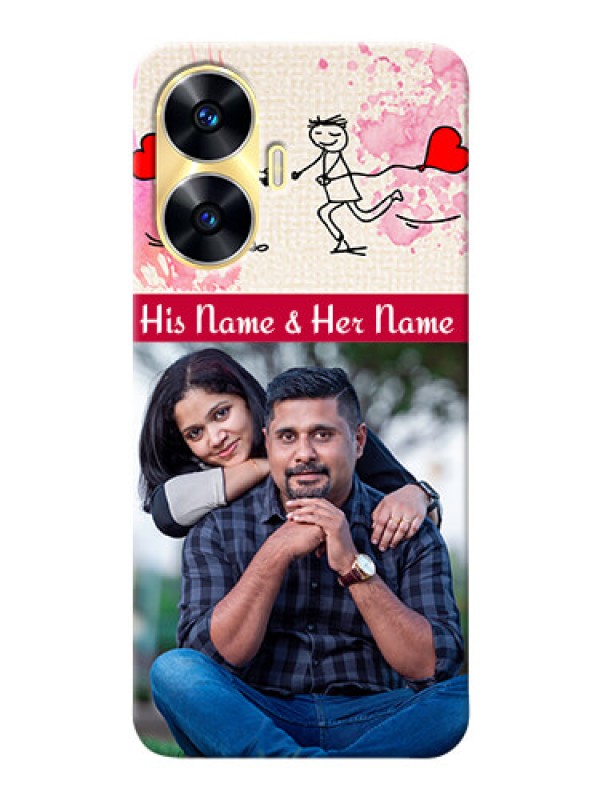 Custom Realme C55 phone back covers: You and Me Case Design