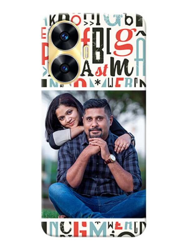 Custom Realme C55 custom mobile phone covers: Alphabet Design