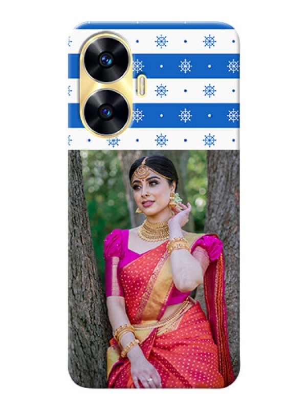 Custom Realme C55 custom mobile covers: Snow Pattern Design