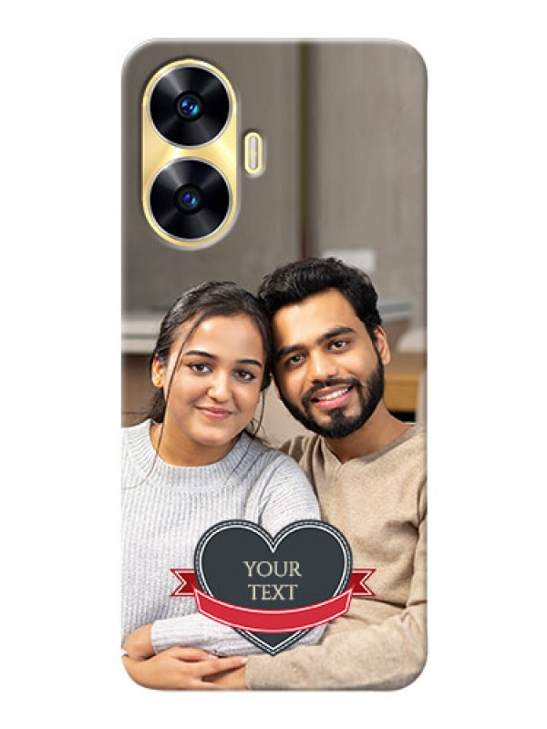 Custom Realme C55 mobile back covers online: Just Married Couple Design