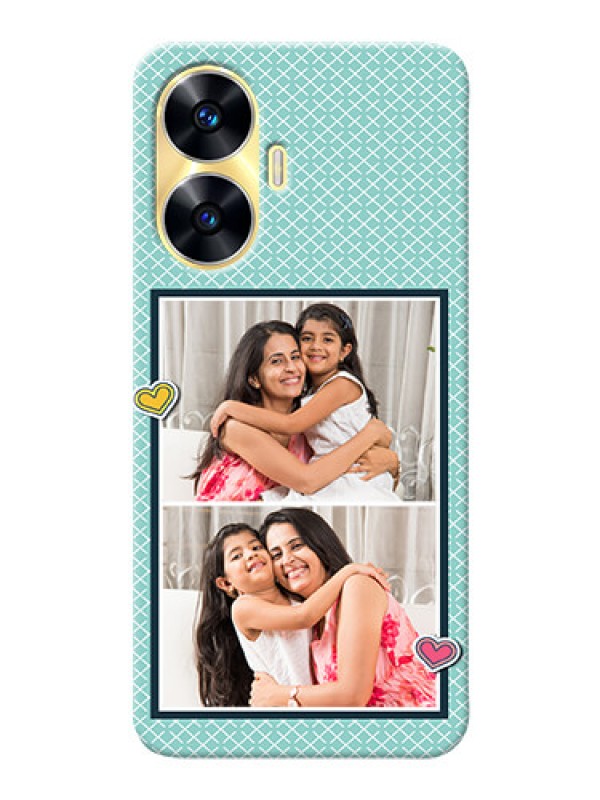 Custom Realme C55 Custom Phone Cases: 2 Image Holder with Pattern Design