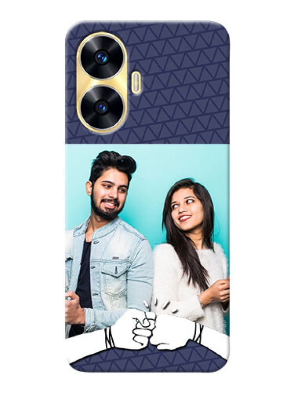 Custom Realme C55 Mobile Covers Online with Best Friends Design 