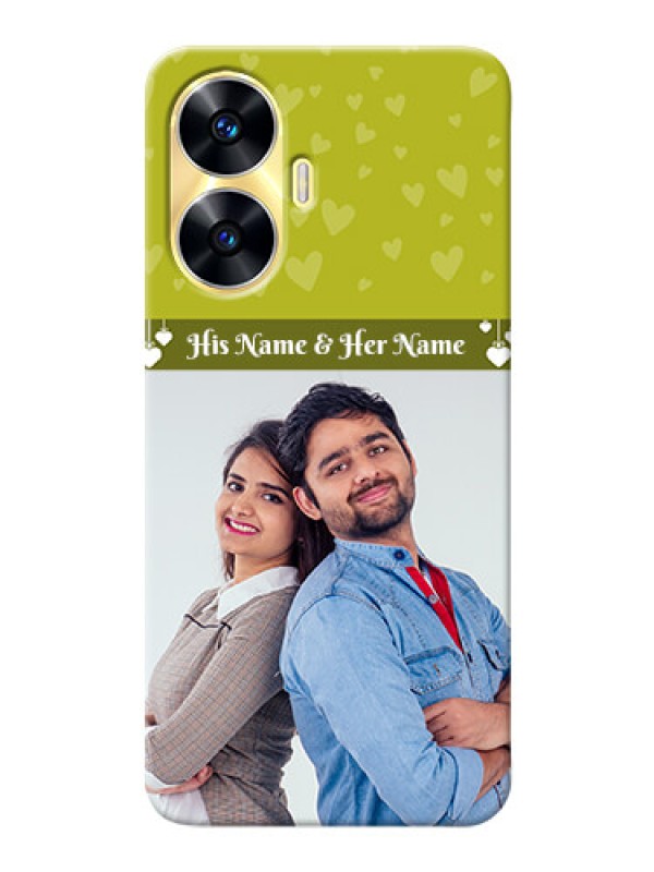 Custom Realme C55 custom mobile covers: You & Me Heart Design