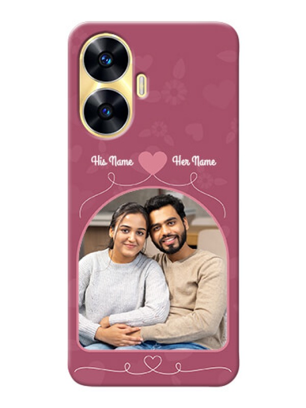 Custom Realme C55 mobile phone covers: Love Floral Design