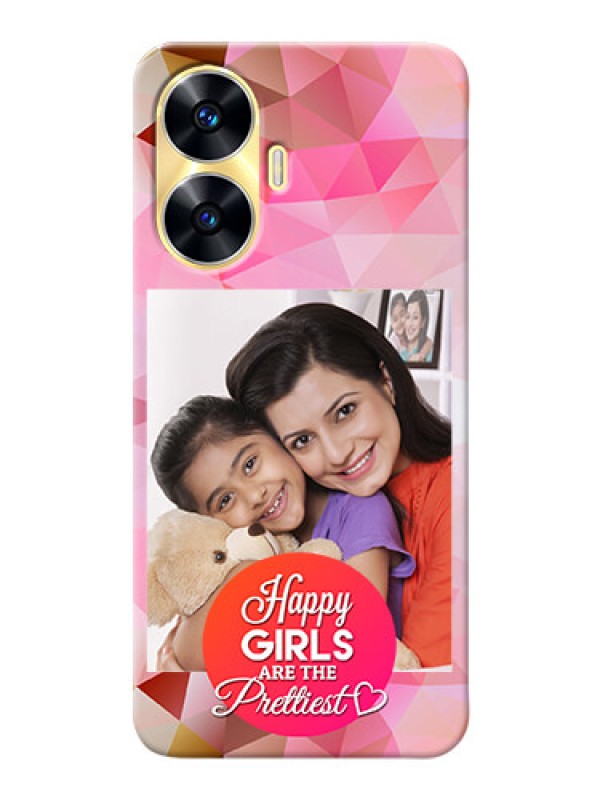 Custom Realme C55 Personalized Phone Covers: Abstract Triangle Design