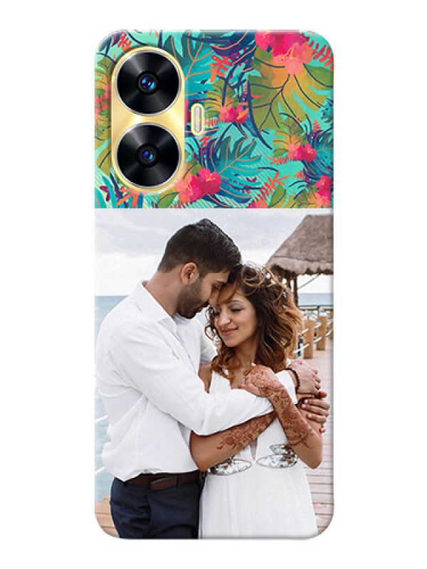 Custom Realme C55 Personalized Phone Cases: Watercolor Floral Design