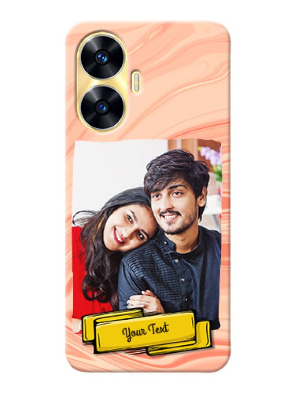 Custom Realme C55 Customized Phone Cases: Marble Texture Design