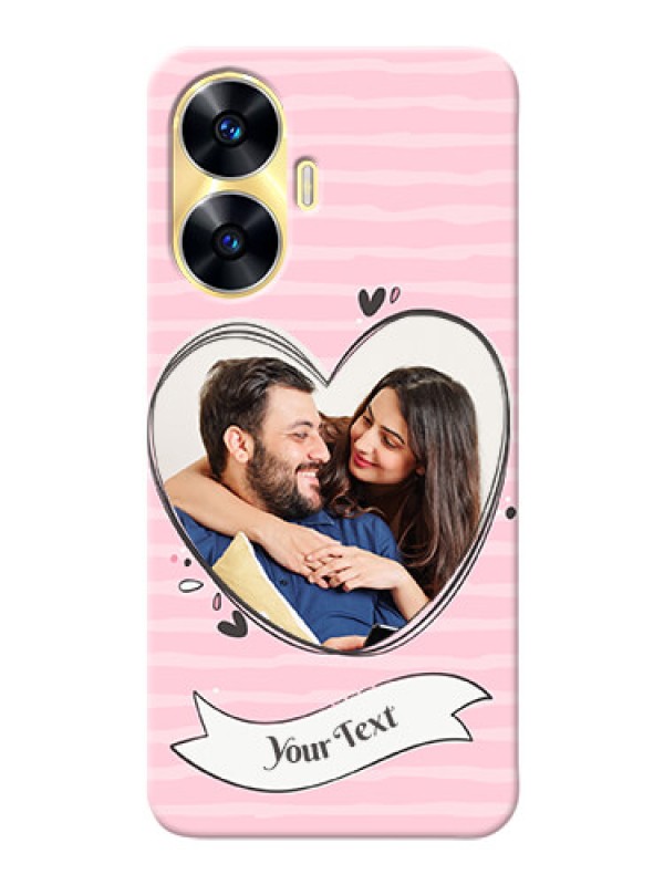 Custom Realme C55 custom mobile phone covers: Vintage Heart Design