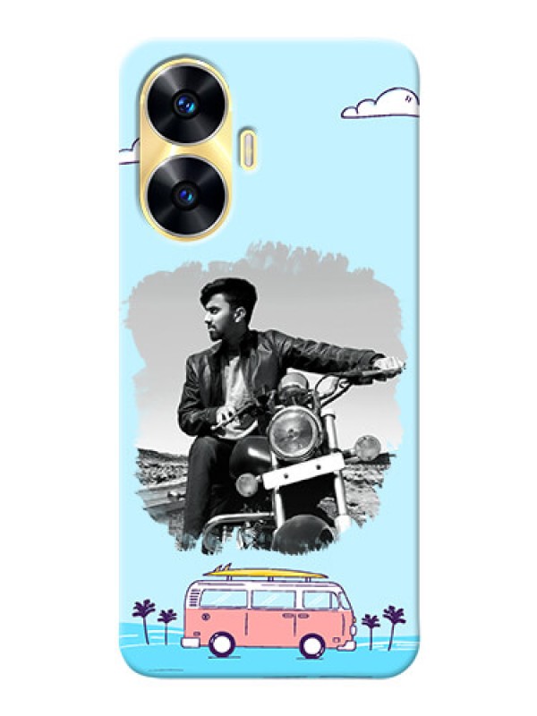 Custom Realme C55 Mobile Covers Online: Travel & Adventure Design