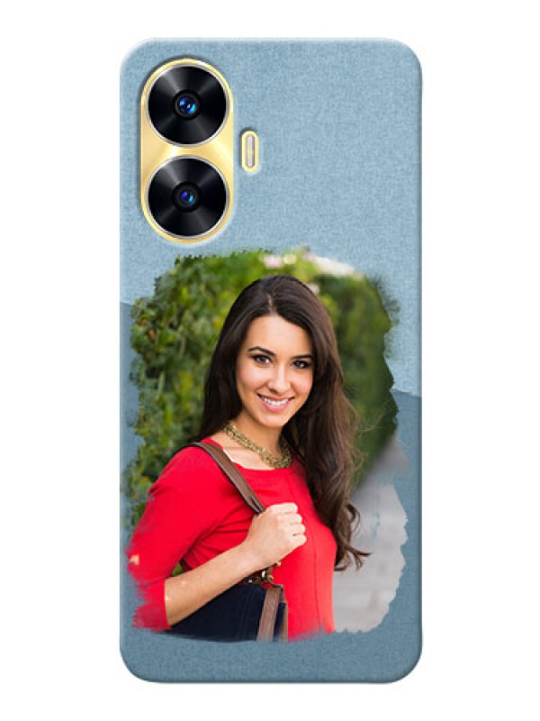 Custom Realme C55 custom mobile phone covers: Grunge Line Art Design