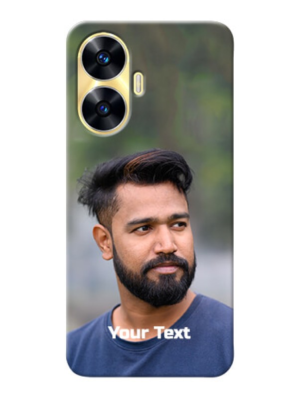 Custom Realme C55 Mobile Cover: Photo with Text