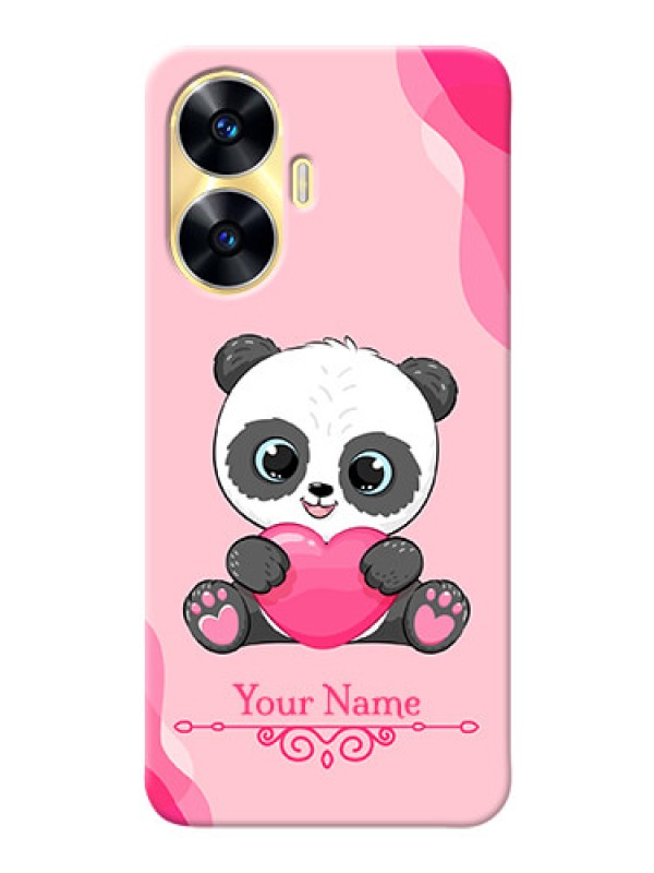 Custom Realme C55 Mobile Back Covers: Cute Panda Design