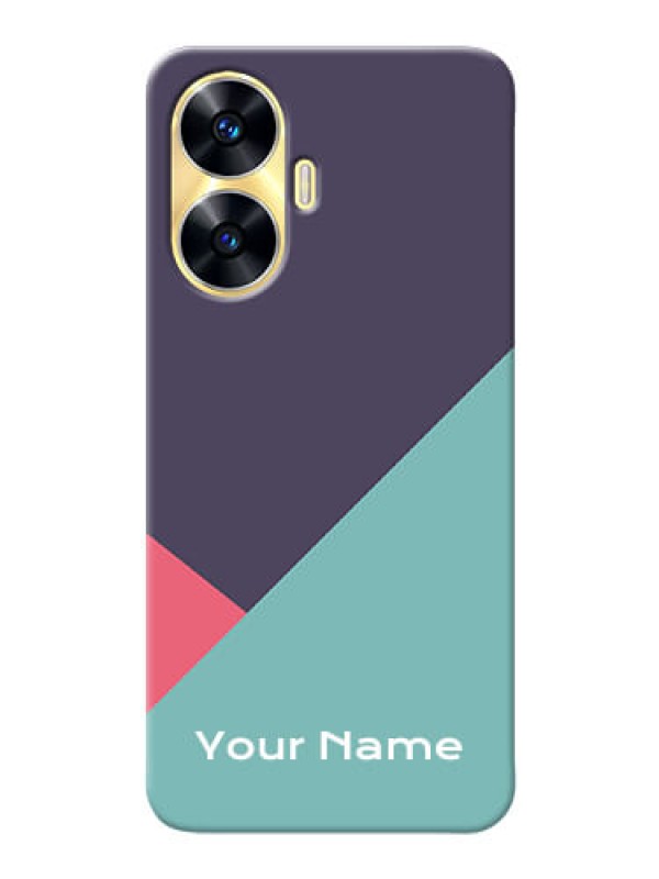 Custom Realme C55 Custom Phone Cases: Tri Color abstract Design