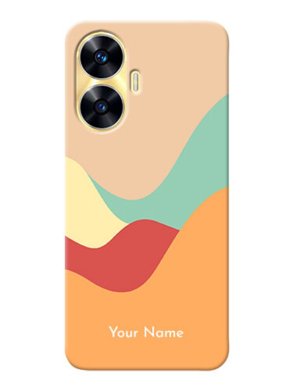 Custom Realme C55 Custom Mobile Case with Ocean Waves Multi-colour Design