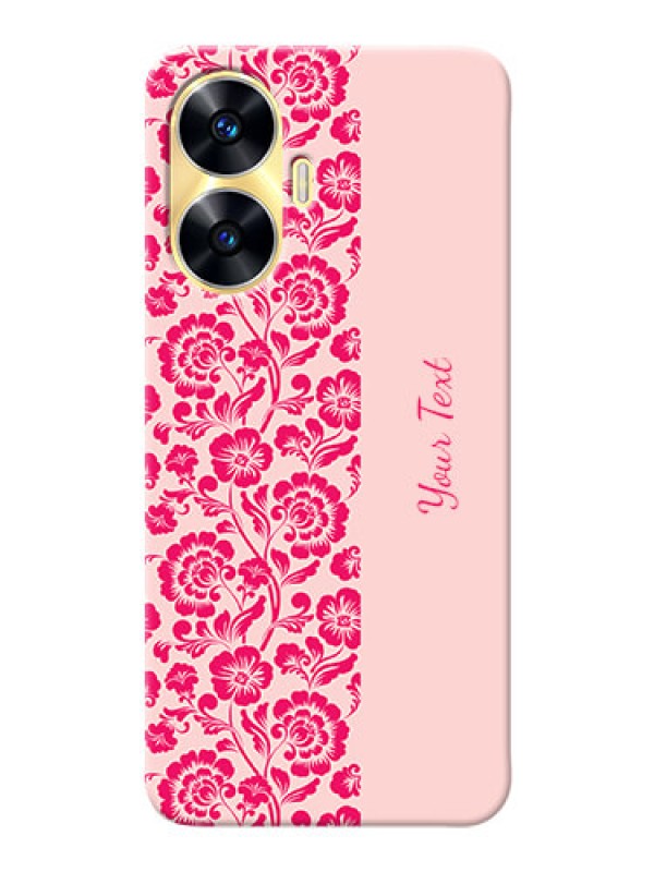 Custom Realme C55 Phone Back Covers: Attractive Floral Pattern Design
