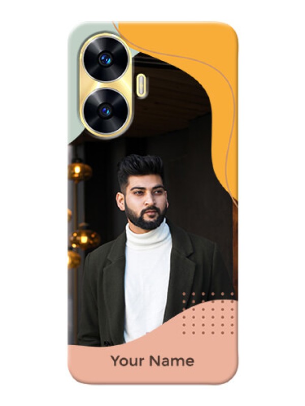 Custom Realme C55 Custom Phone Cases: Tri-coloured overlay design