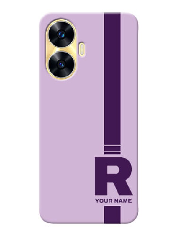 Custom Realme C55 Custom Phone Covers: Simple dual tone stripe with name Design