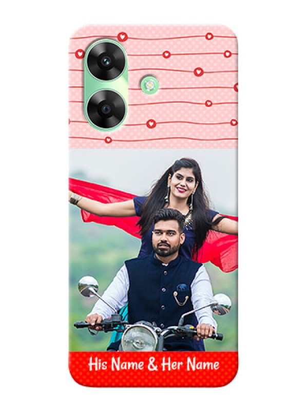 Custom Realme C61 Custom Phone Cases: Red Pattern Case Design