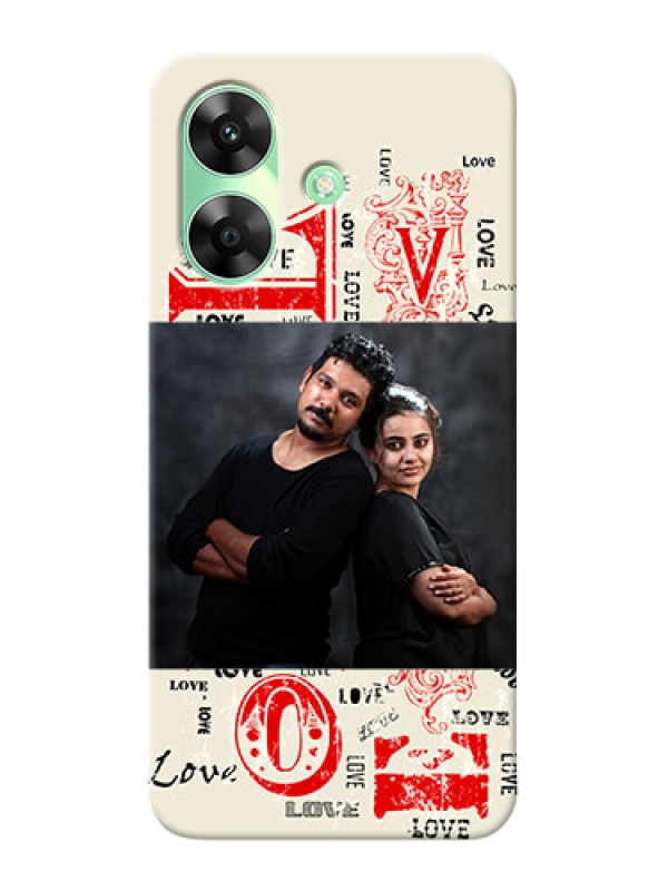 Custom Realme C61 mobile cases online: Trendy Love Design Case