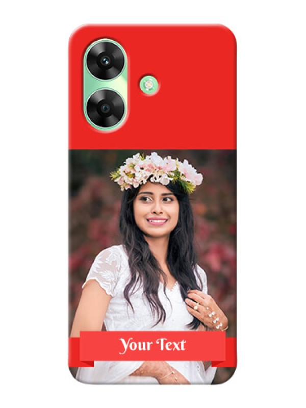 Custom Realme C61 Personalised mobile covers: Simple Red Color Design