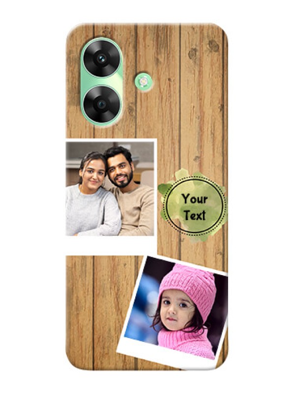 Custom Realme C61 Custom Mobile Phone Covers: Wooden Texture Design