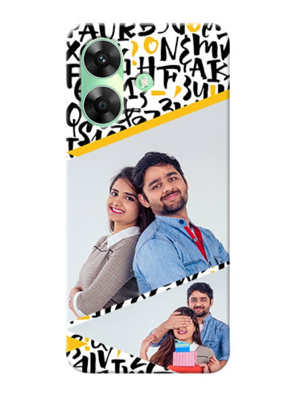 Custom Realme C61 Phone Back Covers: Letters Pattern Design