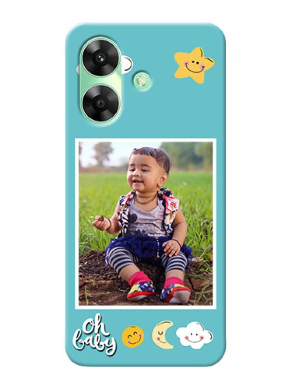 Custom Realme C61 Personalised Phone Cases: Smiley Kids Stars Design