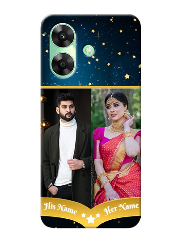 Custom Realme C61 Mobile Covers Online: Galaxy Stars Backdrop Design