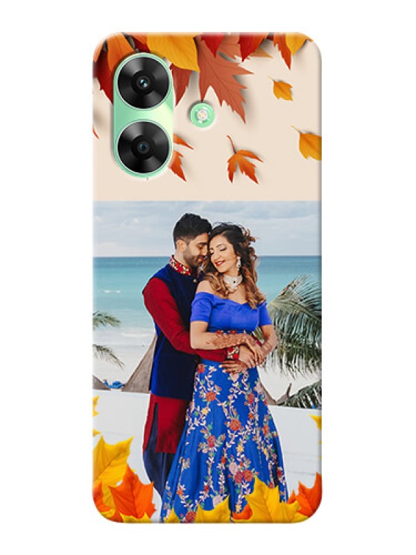 Custom Realme C61 Mobile Phone Cases: Autumn Maple Leaves Design