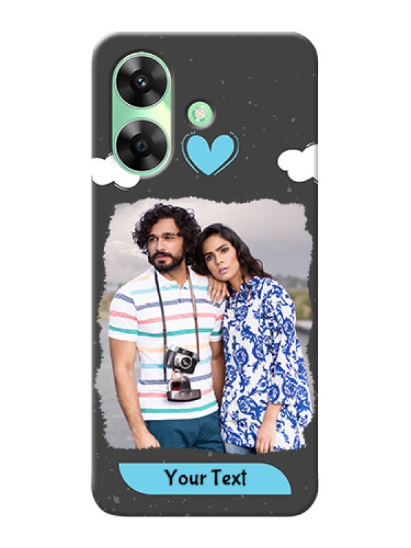 Custom Realme C61 Mobile Back Covers: splashes with love doodles Design