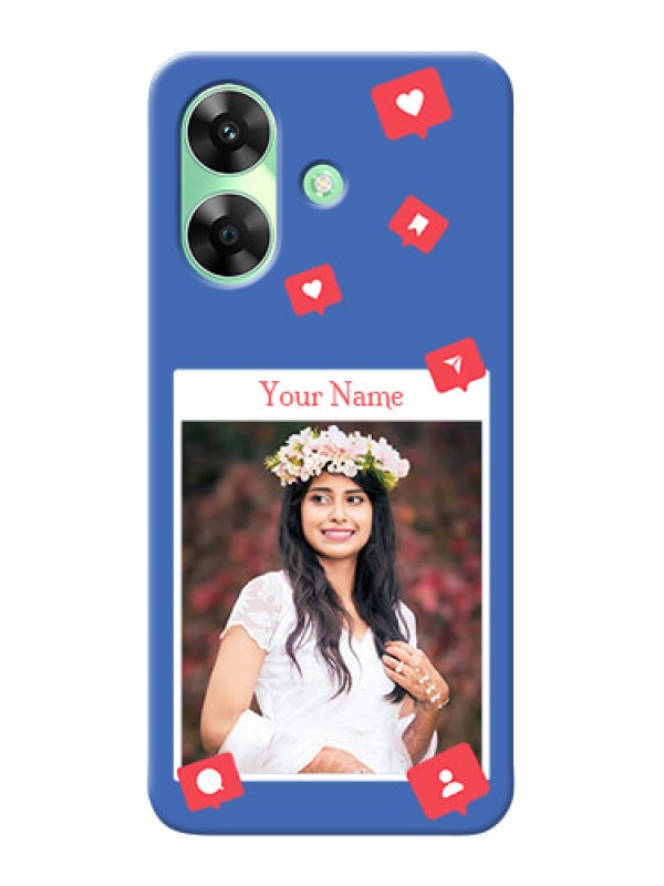 Custom Realme C61 Custom Phone Case with Like Share And Comment Design