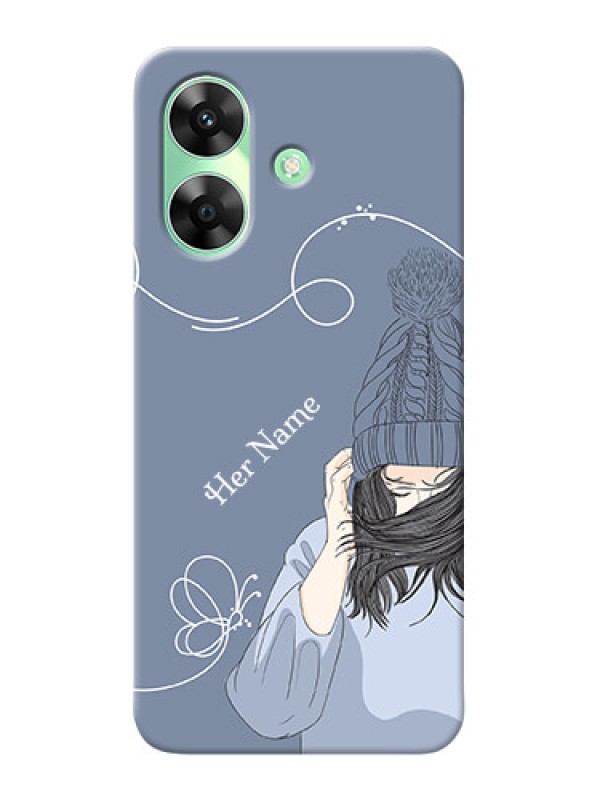 Custom Realme C61 Custom Mobile Case with Girl in winter outfit Design