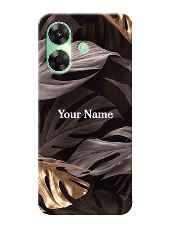 Custom Realme C61 Personalised Phone Case with Wild Leaves digital paint Design