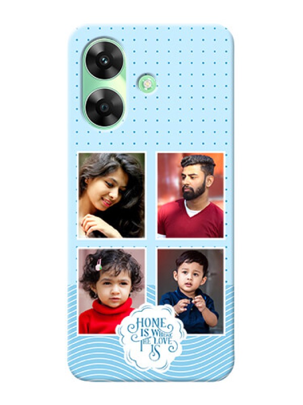 Custom Realme C61 Custom Phone Case with Cute love quote with 4 pic upload Design