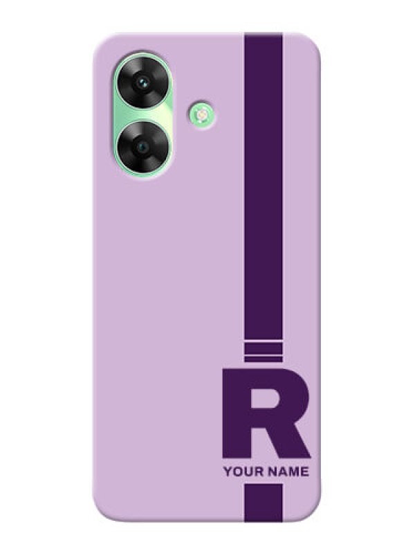 Custom Realme C61 Photo Printing on Case with Simple dual tone stripe with name Design