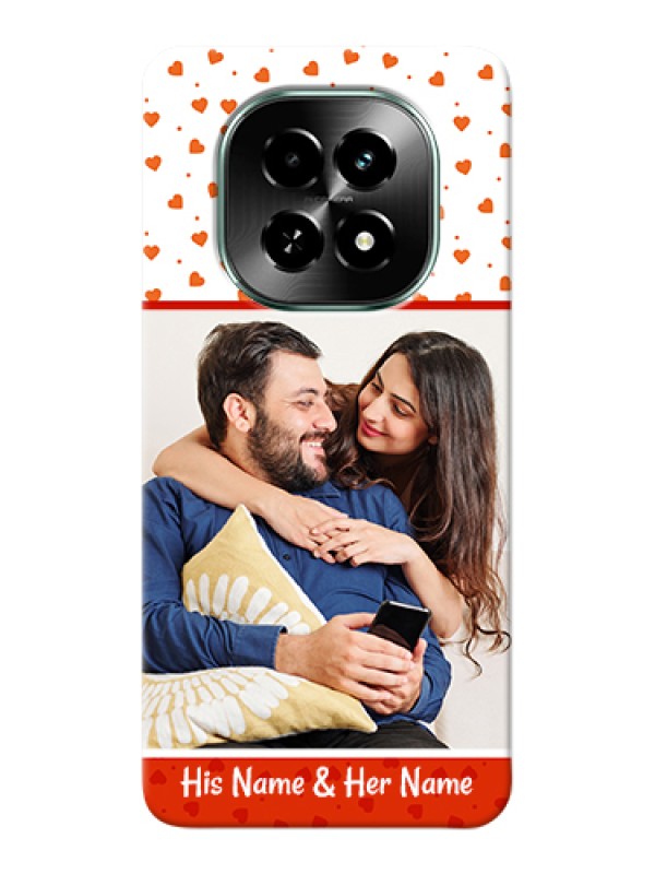 Custom Realme C63 5G Custom Hard Phone Case - Orange Love Symbol Design