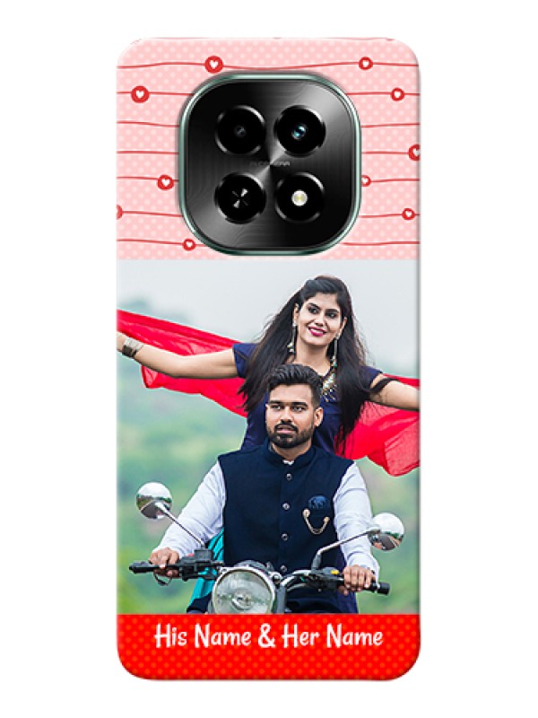 Custom Realme C63 5G Custom Hard Phone Case - Red Pattern Case Design