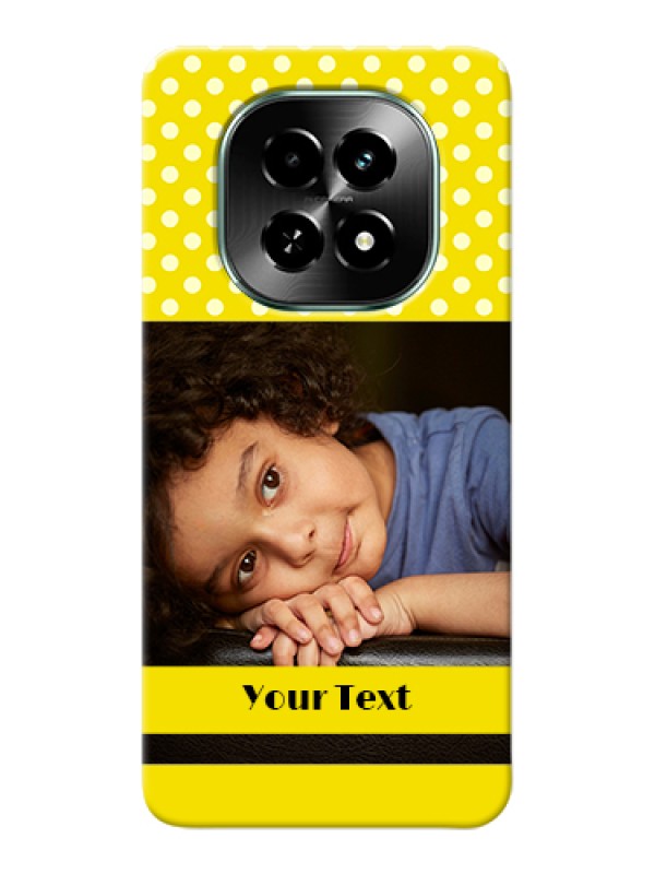 Custom Realme C63 5G Custom Hard Phone Case - Bright Yellow Case Design