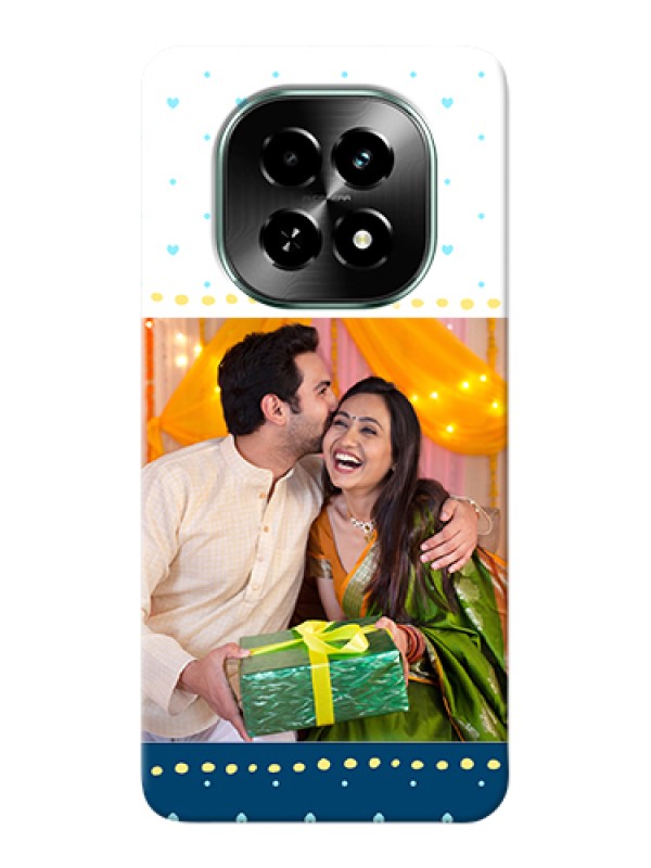 Custom Realme C63 5G Custom Hard Phone Case - White And Blue Abstract Design