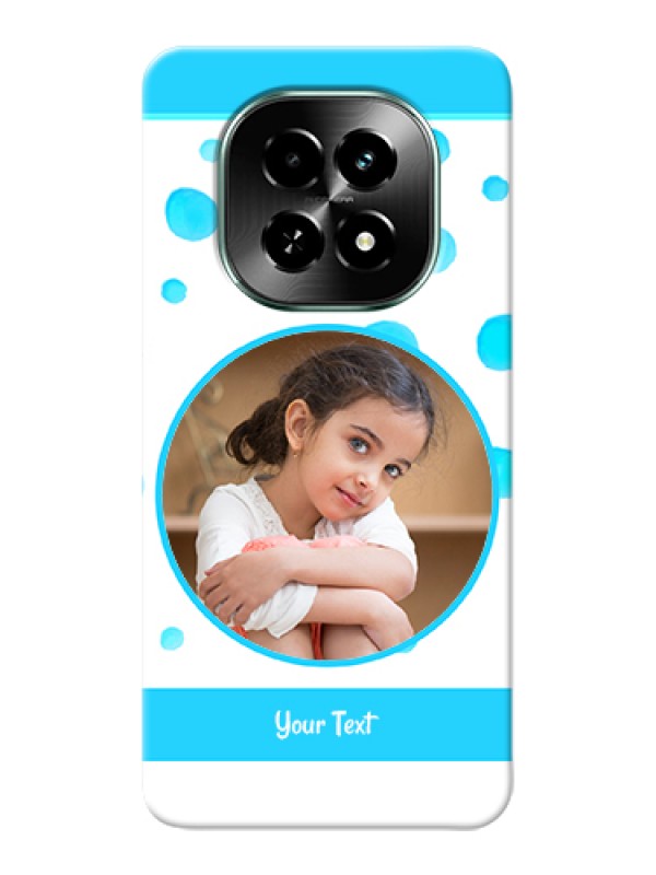 Custom Realme C63 5G Custom Hard Phone Case - Blue Bubbles Pattern Design