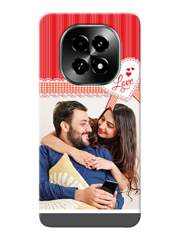 Custom Realme C63 5G Custom Hard Phone Case - Red Love Pattern Design